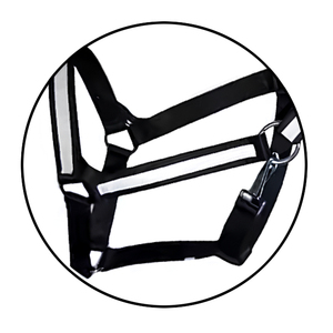 Accessoire d'entraînement quotidien Premium élégant confortable selle anglaise licou en cuir fabriqué à la main réglable en Nylon Durable - Product Image 4