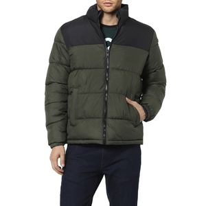 High Quality Men Hooded Puffer Jacket Winter Warm Wear Wholesale <b>Waterproof</b> Windproof Front Logo Zipper Closure Solid Pattern - Product Image 4