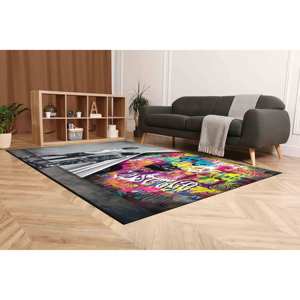 Alfombra Estampada Banksy Behind the Curtain, Alfombras Modernas, Decoración de Salón, Alfombra de Chenilla - Product Image 4