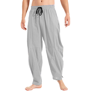 OEM 100% pantalons en coton pour hommes avec logo personnalisé pantalon streetwear décontracté tricoté uni sport respirant pour hommes été avec poches - Product Image 1