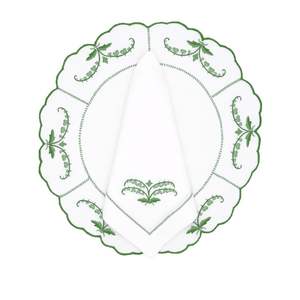 แผ่นรองจานผ้าลินินหรูหราตกแต่งโต๊ะทำงานปักเพิ่มบรรยากาศการรับประทานอาหารที่ทำด้วยมือ - Product Image 2