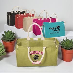 GreenCarry sac fourre-tout en toile de coton durable personnalisé écologique réutilisable femmes Vintage bohème Shopping épaule à la mode - Product Image 1