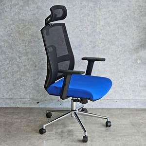 Silla de Oficina Ergonómica HOM1084-01 con Base Giratoria, Reposacabezas Ajustable, para Taller, Material de Tela PU, Altura Ajustable - Product Image 2
