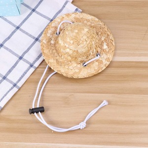Summer <b>hats</b> for pets natural straw <b>hat</b> dog and <b>cat</b> headwear & photo props wholesale pet accessories - Product Image 3