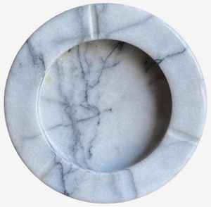 Top vente marbre blanc Design moderne 10cm fait à la main Premium accessoire pour fumer cendrier décoratif de luxe Logo personnalisé en gros - Product Image 6