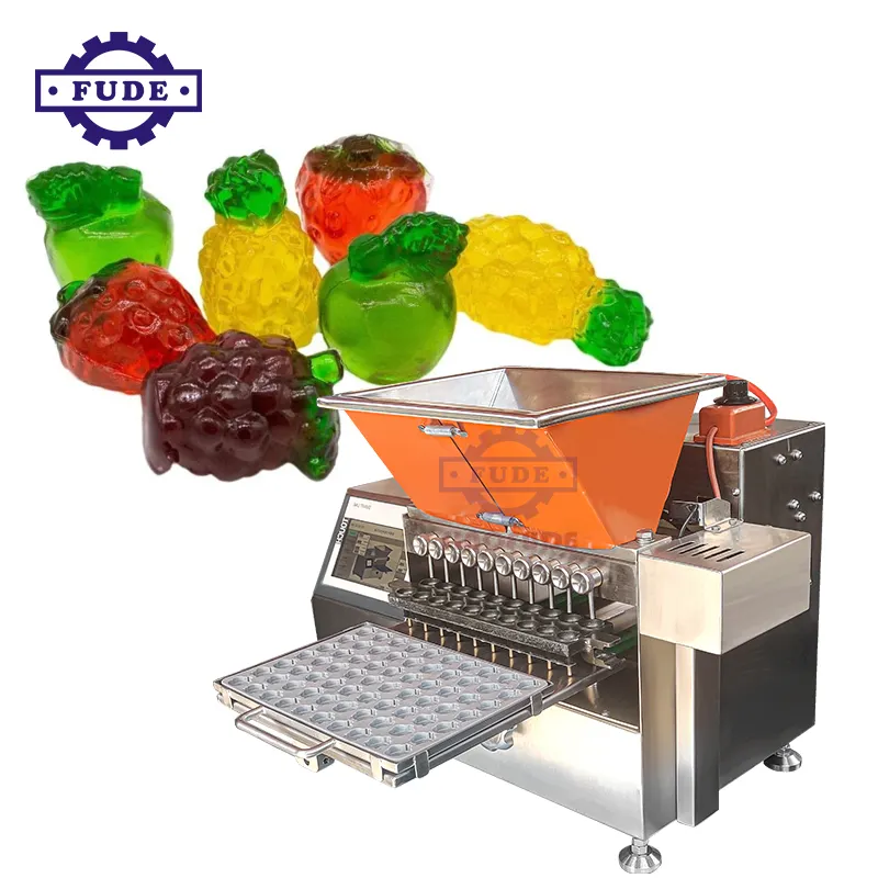 Máquina de dulces suaves vitamínicos de calidad superior, máquina de depósito semiautomática, máquina de gomitas de oso