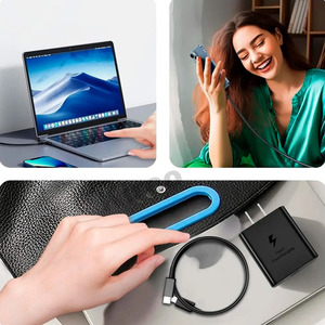 USB Type-<b>C</b> <b>Charger</b>, Fast Charging 2 Type-<b>C</b> <b>Ports</b> - Assorted Colors - Product Image 5