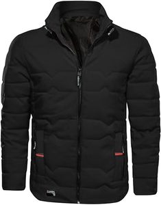 Coupe-vent léger et chaud à motif Veste imperméable à bulles pour hommes Manteau d'hiver matelassé Veste à bulles extérieure personnalisée OEM - Product Image 2