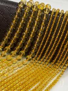Yellow <b>Citrine</b> Gemstone Beads Necklace <b>Citrine</b> Faceted Balls Beads Jewelry Supplies Jewelry Making Wholesale Beads Factory Price - Product Image 4