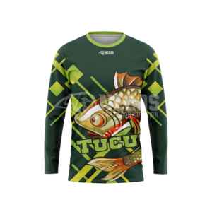 Vêtements de pêche respirants de haute qualité, personnalisés, imprimés par sublimation, à séchage rapide, manches longues, 100% polyester, antibactériens, protection UV - Product Image 2