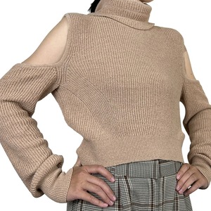 Top Venta de invierno de gran tamaño transpirable Mujer pulóver algodón gota hombro tejido mujeres suéter para niñas - Product Image 2