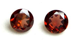 Piedra preciosa de corte facetado redondo suelto de granate rojo Natural 100%, precio al por mayor, piedra preciosa de calidad 3A para joyería - Product Image 2