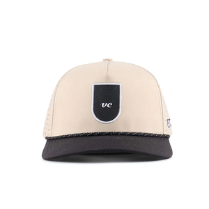 VN Personnalisable Sporty 5-Panel Golf Hat Laser Cut Holes Woven Patch Logo Waterproof Breathable 100% Polyester Plastic Back - Product Image 2