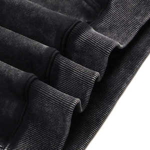 Sudadera con capucha desgastada lavada con piedra ácida de gran tamaño personalizada para estampado de hojaldre Sudadera lavada con ácido desteñida al sol Estilo de calle - Product Image 4