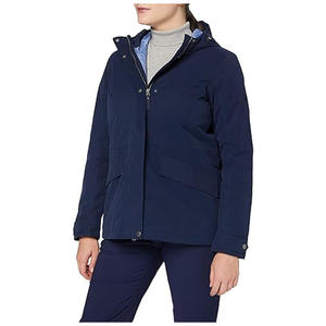 Chaqueta Softshell cómoda para mujer de nuevo estilo al por mayor lona transpirable con forro de nailon logotipo personalizado para invierno - Product Image 5