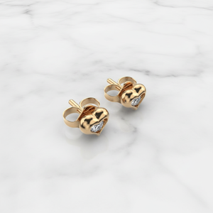 Boucles d'oreilles tendance en forme de mini-cœur en moissanite, serties en bézel, 4tcw, argent sterling 925, unisexe, cadeau de mariage, de fiançailles, d'anniversaire - Product Image 3