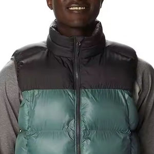 Chaleco de invierno personalizable para hombre, ligero, cálido, con burbujas, sin mangas, de talla grande, OEM disponible - Product Image 4