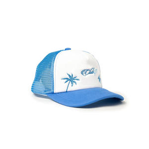 High Quality Foam Trucker <b>Hat</b> for Unisex Blue and <b>White</b> Color Adjustable Mesh Back Caps From Vietnam Supplier - Product Image 2