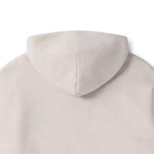 Sudadera con capucha de lana mezclada de algodón de talla grande para hombre, Jersey extragrande con logotipo bordado, sudadera básica con capucha - Product Image 6