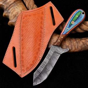 Couteau de poche en acier Damas fait main, très vendu, personnalisé, à lame pleine, support OEM, utilisation industrielle, haute durabilité - Product Image 2