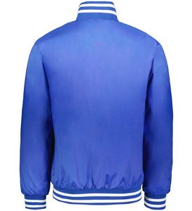 100% chaquetas universitarias de satén para hombres High Street chaquetas con capucha Letterman botón cubierto bordado decoración invierno tejido fino - Product Image 5