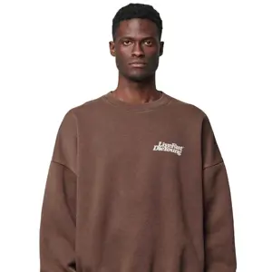 Maglione lavorato a maglia oversize personalizzato carino Streetwear da uomo maglione morbido ricamato a girocollo