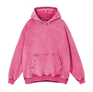 2025 Logo personnalisé 100% coton hommes lavage à l'acide à capuche à manches longues surdimensionné Streetwear pull à capuche et sweats - Product Image 3