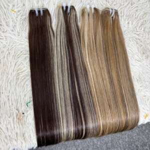 100% Extensions de cheveux humains bruts vietnamiens Genius Weft Hair Bundle in Natural Straight Piano Color Toutes les tailles - Product Image 2