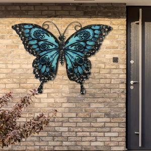 Escultura de Pared de Metal Art Deco con Diseño Azul, Decoración para Bodas, Hogar, Sala de Estar, Pieza de Arte - Product Image 4