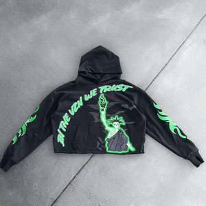 Sudadera con Capucha Extra Grande y Cuadrada Nueva de 2026, Sudadera Corta con Capucha Cuadrada de Algodón de 420 g/m² - Product Image 2