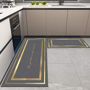 Juego de Dos Tapetes de Cocina Personalizados de Doble Capa, Parte Superior de Poliéster para Absorción, Parte Inferior de Goma para Agarre, Acolchados, Tejidos, Impresión Personalizada - Product Image 3