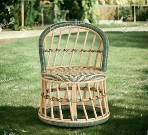 Chaise d'appoint en rotin de paon en bambou naturel fait à la main couleur unique avec un design merveilleux pour la décoration de la maison du parc de la chambre à coucher nouveau design - Product Image 5