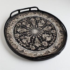 Placa de cargador de hierro Silken Beige con brillo mate suave brillo sutil diseño Art Deco ligero para decoración moderna del hogar - Product Image 6