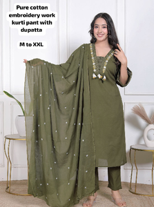 Ensemble de salwar kameez tendance pour femmes en coton avec broderie, salwar kameez indien pakistanais tendance pour mariage et festival - Product Image 6