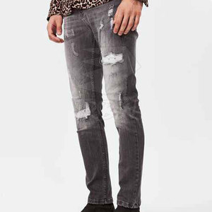 Pantalones vaqueros rasgados de estilo recto para hombre hechos a medida patrón sólido único transpirable 100% pana de algodón para venta de invierno - Product Image 3