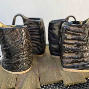 Elaboración del cuerno perfecto para beber hecho a mano Un legado de tradición cuerno vikingo hecho a mano de La India - Product Image 1