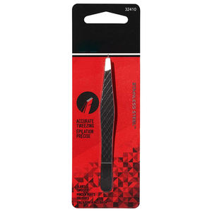 Pince à épiler oblique faite à la main de qualité supérieure Meilleure qualité Couleur noire enduite Sourcils et épilateur Pointe pointue - Product Image 6