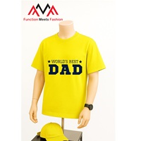 T-shirt pour homme en coton 65% + élasthanne 35% imprimé (impression graphique) devant, décontracté, streetwear, vêtements de plage, jaune, t-shirt pour homme à manches courtes, coupe régulière