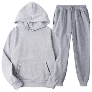 ชุดวอร์มสองชิ้นใส่ได้ทั้งชายและหญิงเสื้อแขนยาวมีฮู้ดแบบสวมหัวกางเกงสเวตเตอร์แบบลำลองสำหรับผู้ชายผู้หญิงฤดูใบไม้ร่วงฤดูหนาว - Product Image 4