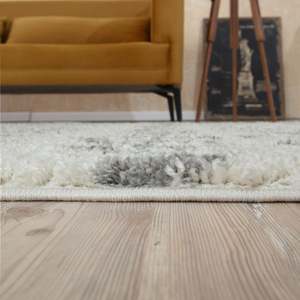 Moroccan Ivory Grey Shaggy <b>Rug</b> 800-Machine Made <b>Boho</b> Living Room Carpet Plush Abstract Hallway <b>Rug</b> - Product Image 4