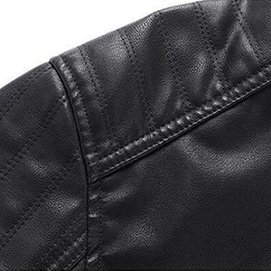 Veste en cuir véritable de haute qualité pour hommes Slim Fit manteau de motard coupe-vent vêtements d'extérieur support avant prix du fabricant - Product Image 5