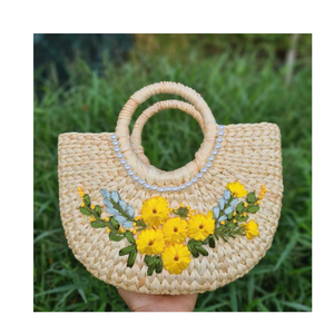 กระเป๋าถือฟางธรรมชาติคุณภาพสูงสำหรับผู้หญิงกระเป๋าสะพายข้างเป็นมิตรต่อสิ่งแวดล้อม - Product Image 3