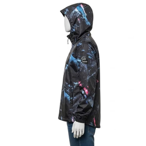 เสื้อแจ็คเก็ตโพลีเอสเตอร์มีฮู้ดกันลมพร้อมการพิมพ์ด้วยความร้อน เสื้อคลุมด้านนอกน้ำหนักเบาทนทานสำหรับกีฬากลางแจ้งการเดินทางการเดินป่าการตั้งแคมป์ - Product Image 5