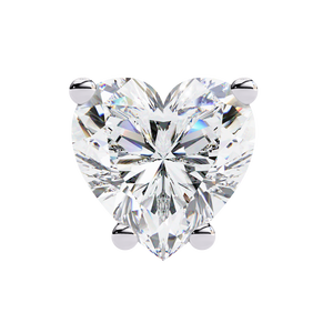 Hermosos Pendientes de Oro de 18K con Diamante de Corte Esmeralda Cultivado en Laboratorio, Joyería de Oro de 14K en Forma de Corazón - Product Image 3