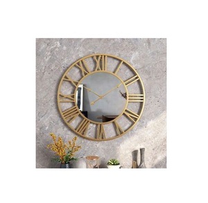 Home Wall Decor Office <b>Clock</b> Wholesale Price Customized Size Metal Wall <b>Clock</b> Gold Color American <b>Style</b> Handmade - Product Image 1