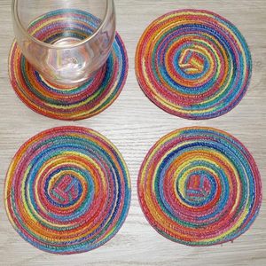 ที่รองจานลูกปัดทรงกลมทำด้วยมือสำหรับโต๊ะอาหารของตกแต่งคริสต์มาสงานเลี้ยงสังสรรค์ในครอบครัว - Product Image 2