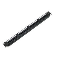 Panneau de brassage IDEX Cat5e UTP 1U 24 ports avec gestion des câbles