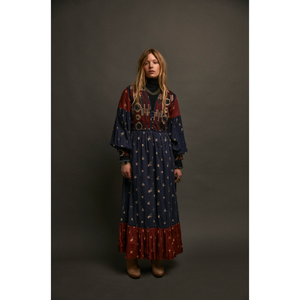 GINERVA Robe d'été élégante en crochet respirante à motifs floraux pour femme de bureau, tenue de loisirs, style naturel Vagator Marino - Product Image 5