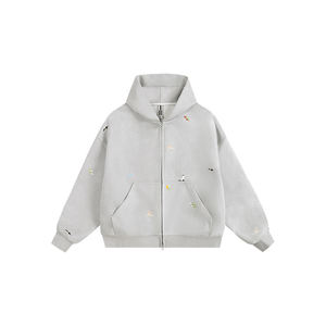 Sudadera con capucha y logotipo frontal de algodón 100% de alta calidad, otoño, nuevo ajuste Regular, longitud Regular, diseño de bordado ecológico - Product Image 6