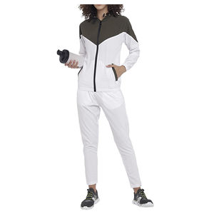 Logotipo personalizado 2025 Zip Mujeres Jogger Conjuntos Trajes de sudor a juego para mujeres Trajes de jogging en blanco Chándales al por mayor - Product Image 5